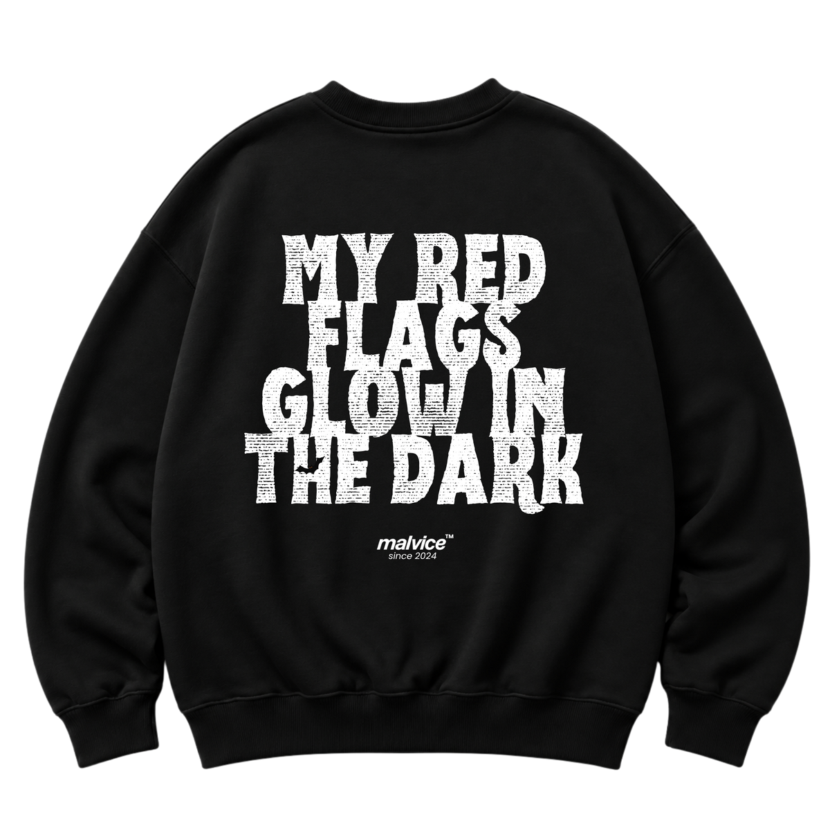 MY RED FLAGS GLOW IN THE DARK Oversized Sweatshirt