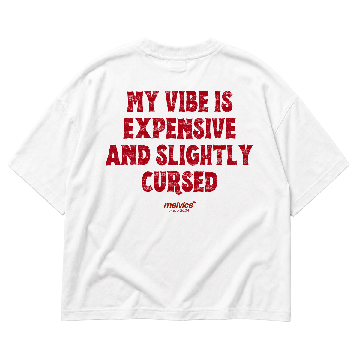 MY VIBE IS EXPENSIVE AND SLIGHTLY CURSED Oversized T-Shirt