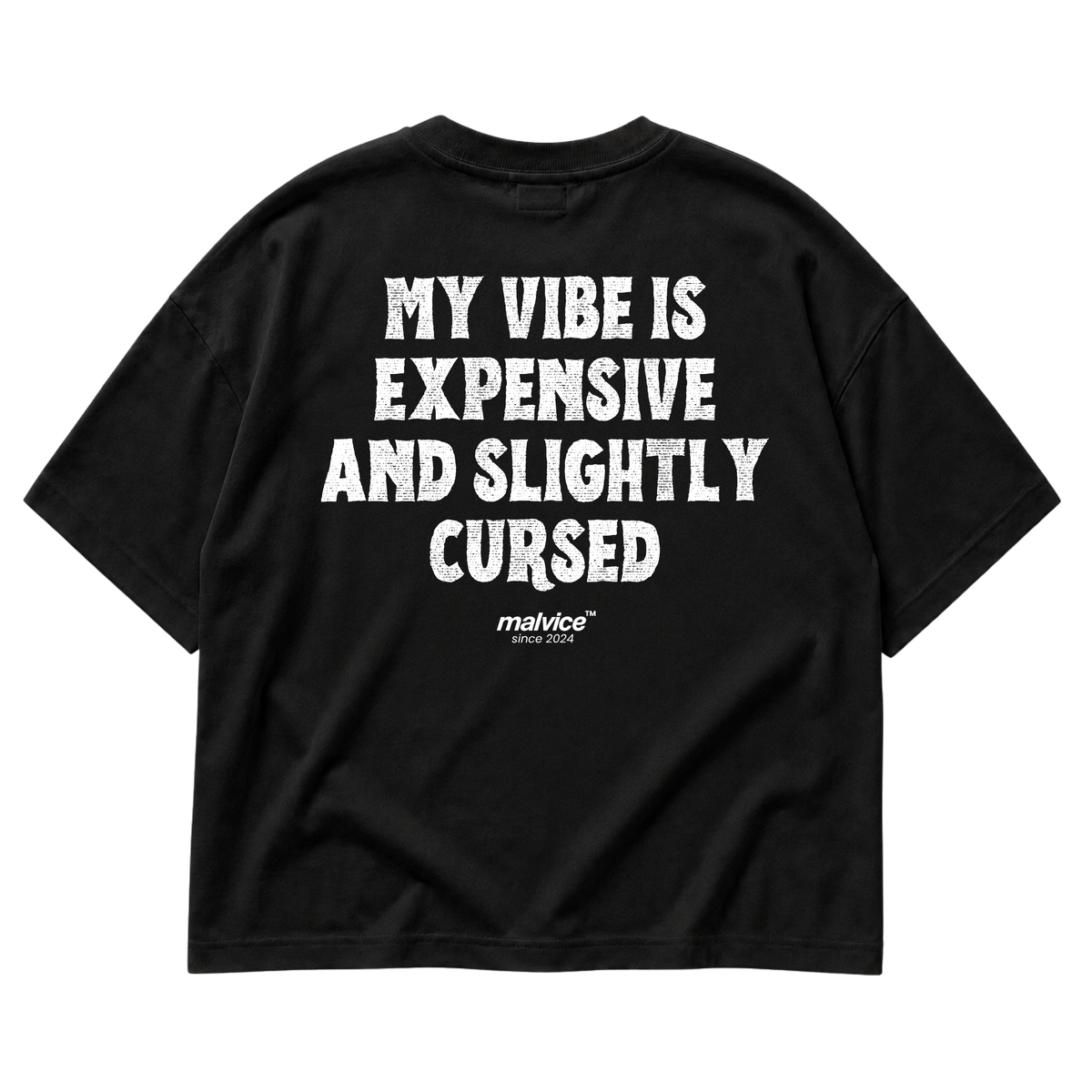 MY VIBE IS EXPENSIVE AND SLIGHTLY CURSED Oversized T-Shirt