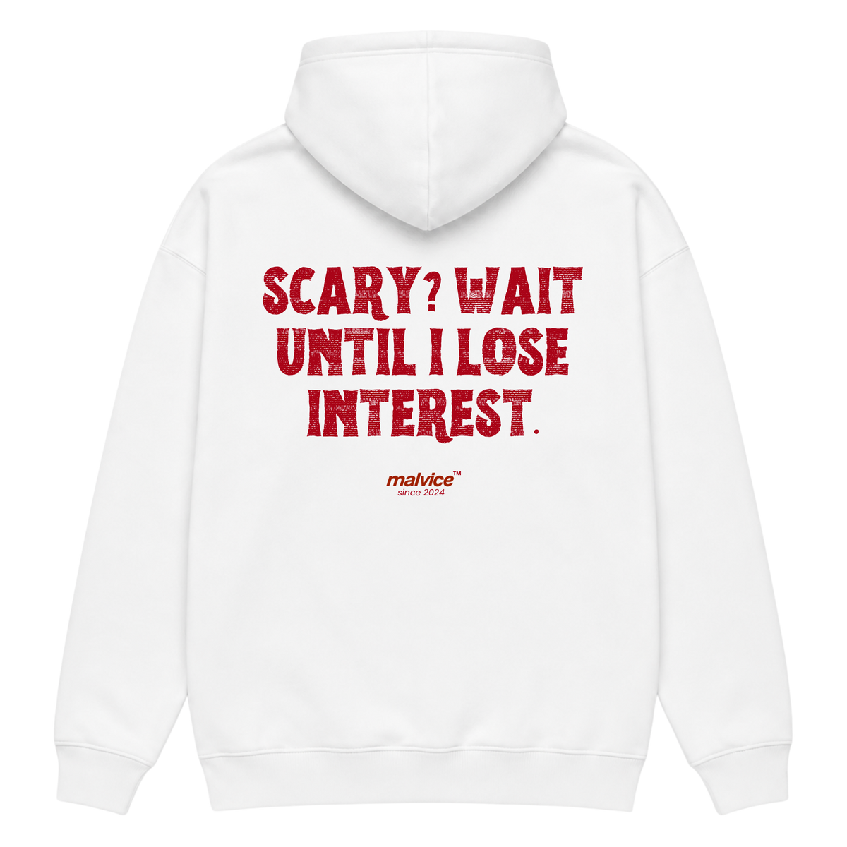 SCARY? WAIT UNTIL I LOSE INTEREST Oversized Hoodie