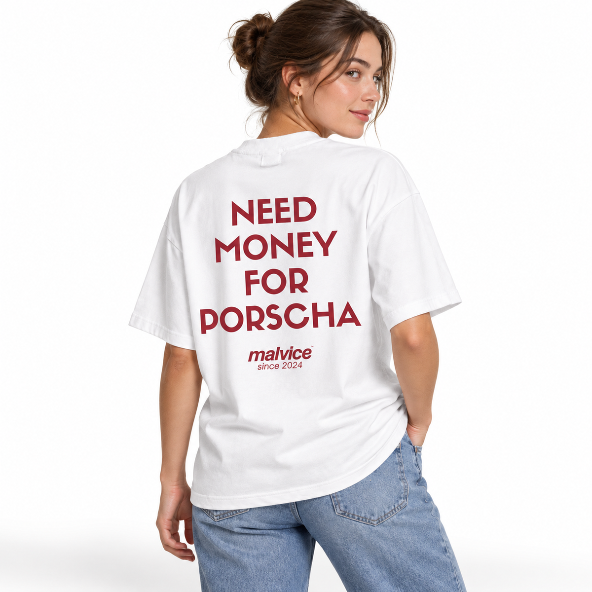 NEED MONEY FOR PORSCHE Oversized T-Shirt