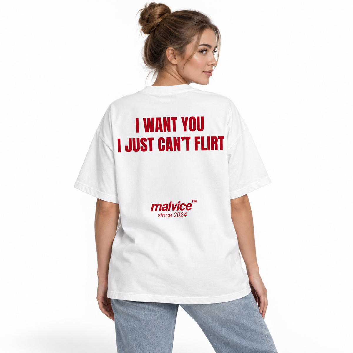 I WANT YOU I JUST CAN’T FLIRT Oversized T-Shirt