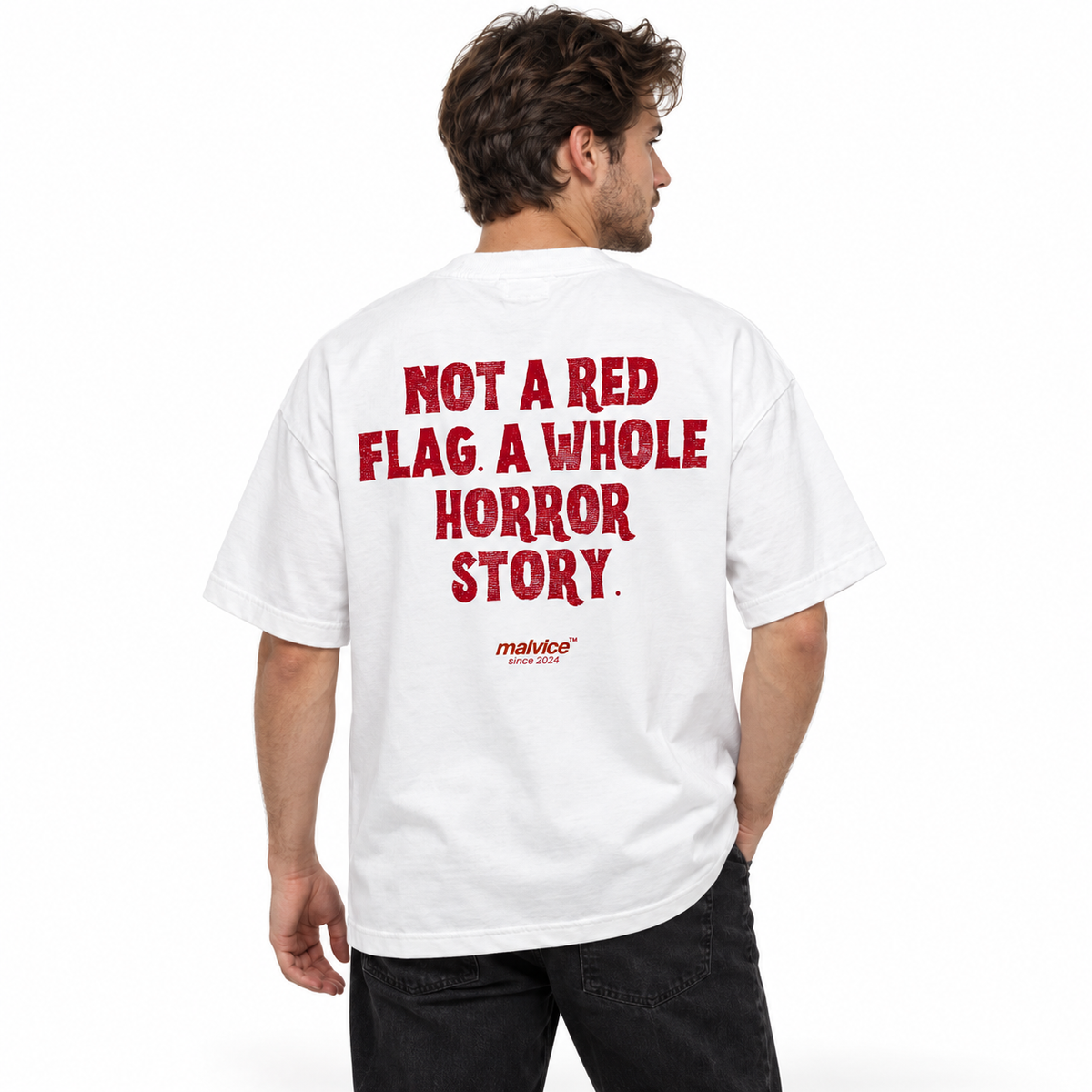 NOT A RED FLAG. A WHOLE HORROR STORY Oversized T-Shirt