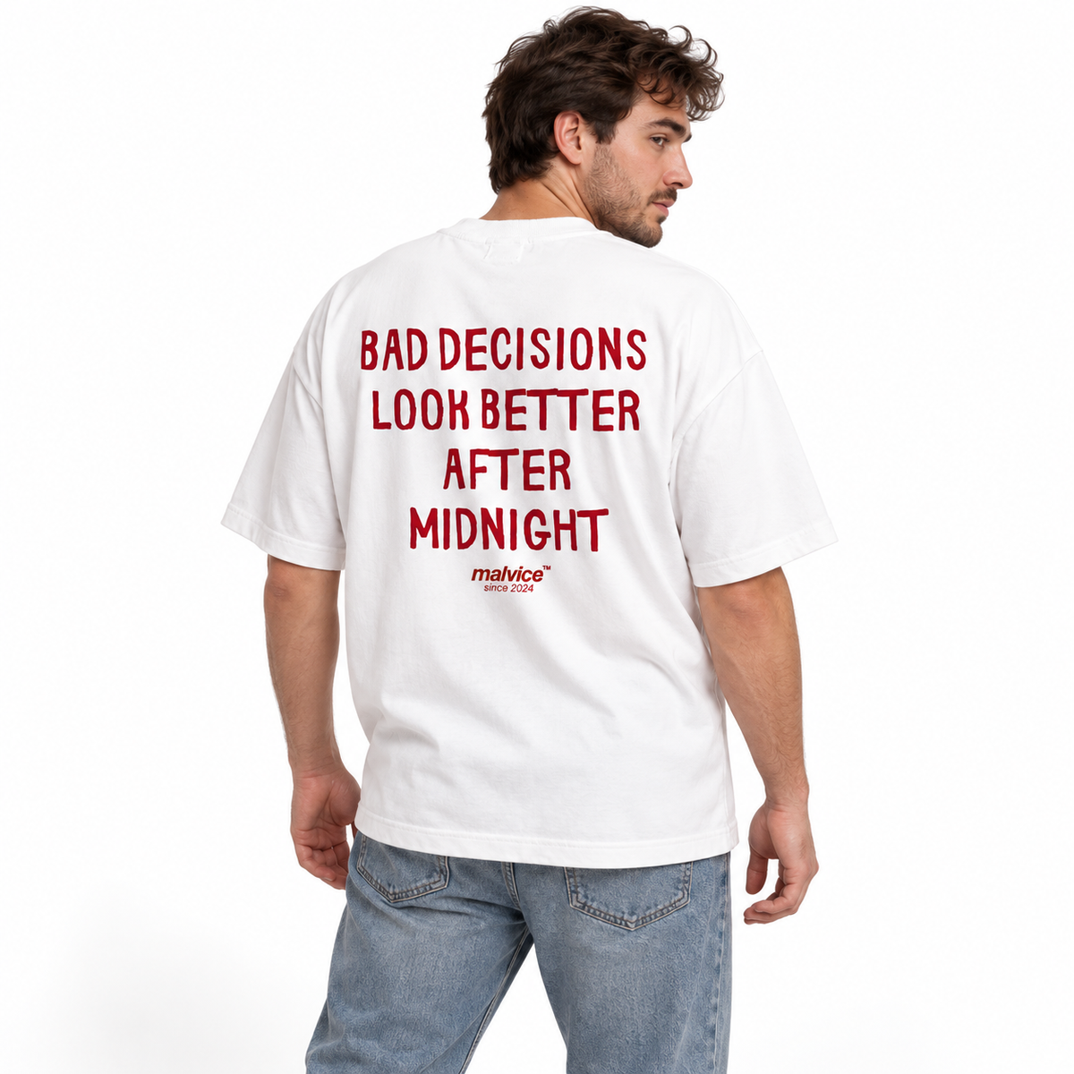 BAD DECISIONS LOOK BETTER AFTER MIDNIGHT Oversized T-Shirt
