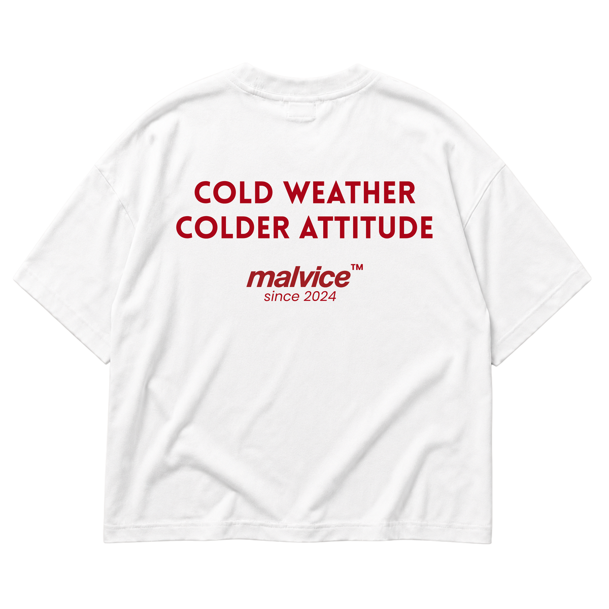 MALVICE Cold Weather Colder Attitude oversized T-shirt