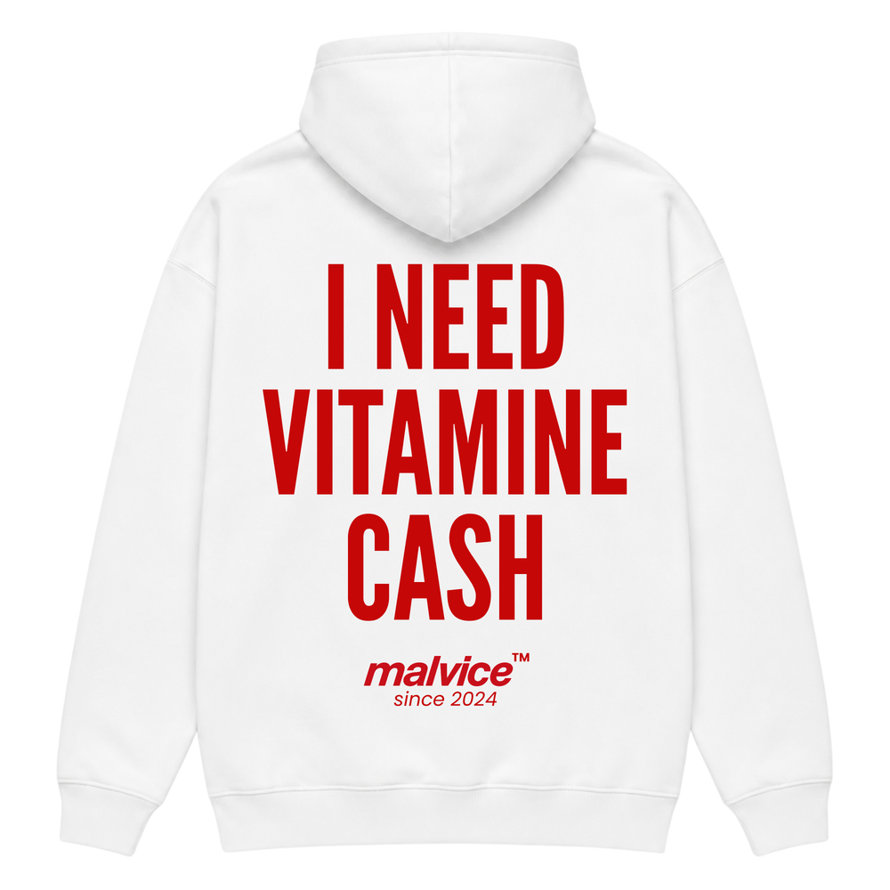 I NEED VITAMIN CASH oversized hoodie by MALVICE