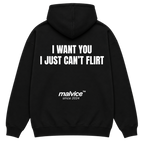 MALVICE I Want You I Just Can't Flirt oversized hoodie